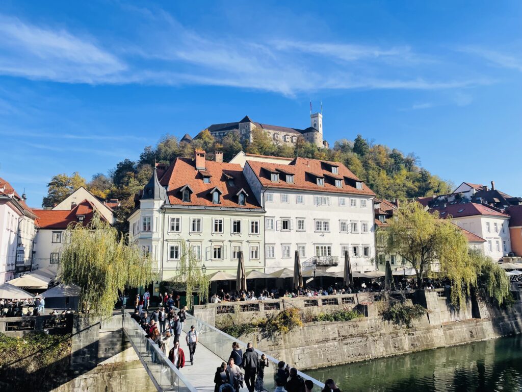 Ljubljana Castle overlooking the historic city center