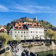 Ljubljana Castle overlooking the historic city center
