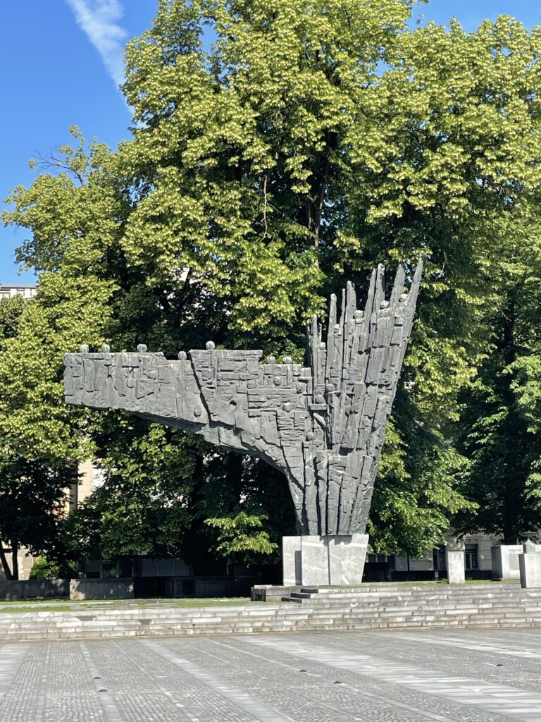 Monument to the Revolution in Republic Square, Ljubljana