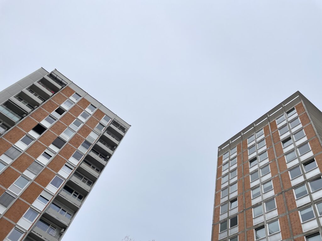Apartment buildings on Ilirska ulica in Communist Ljubljana